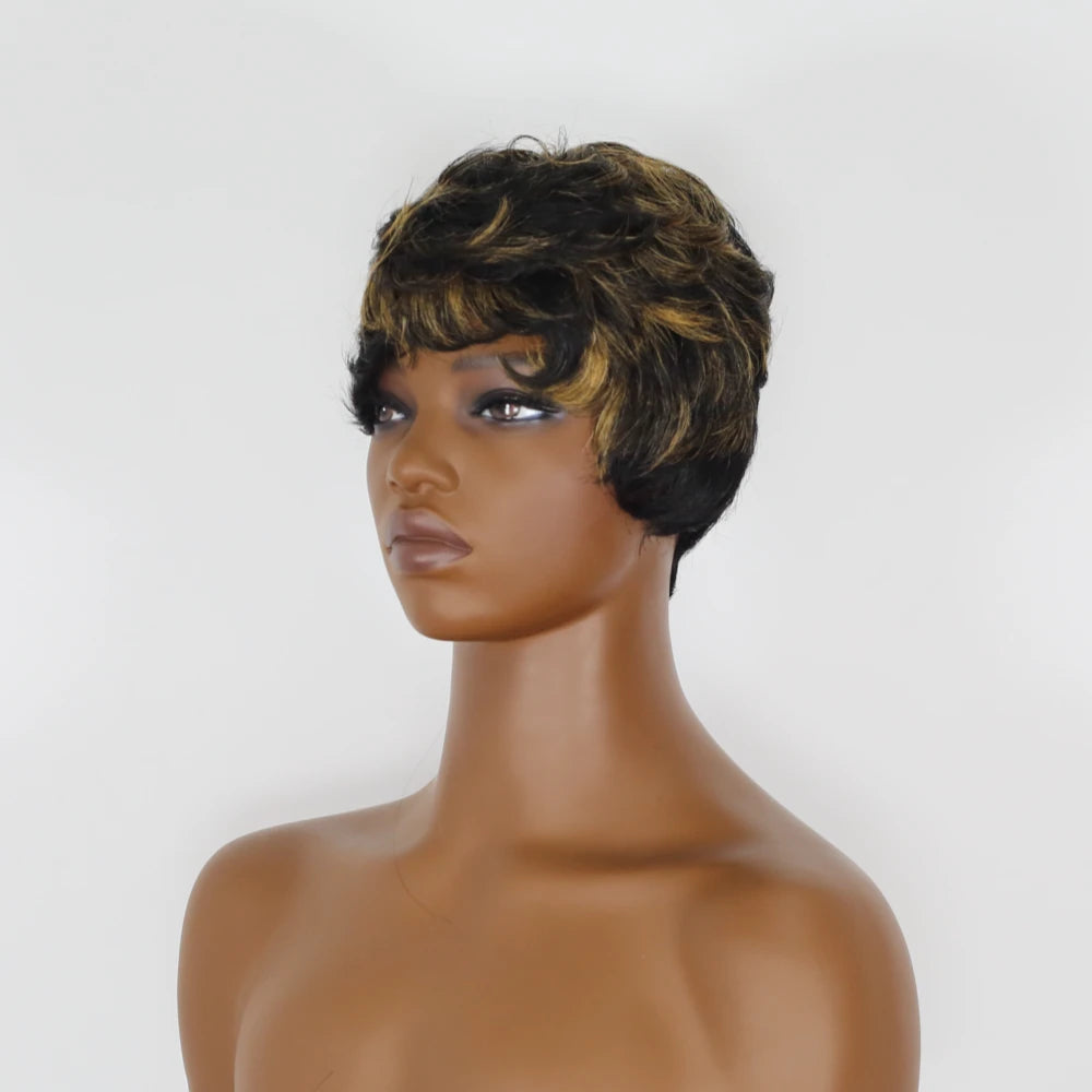 Short Layered Pixie Cut Human Hair