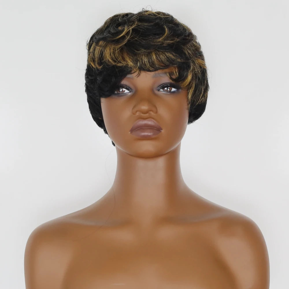 Short Layered Pixie Cut Human Hair